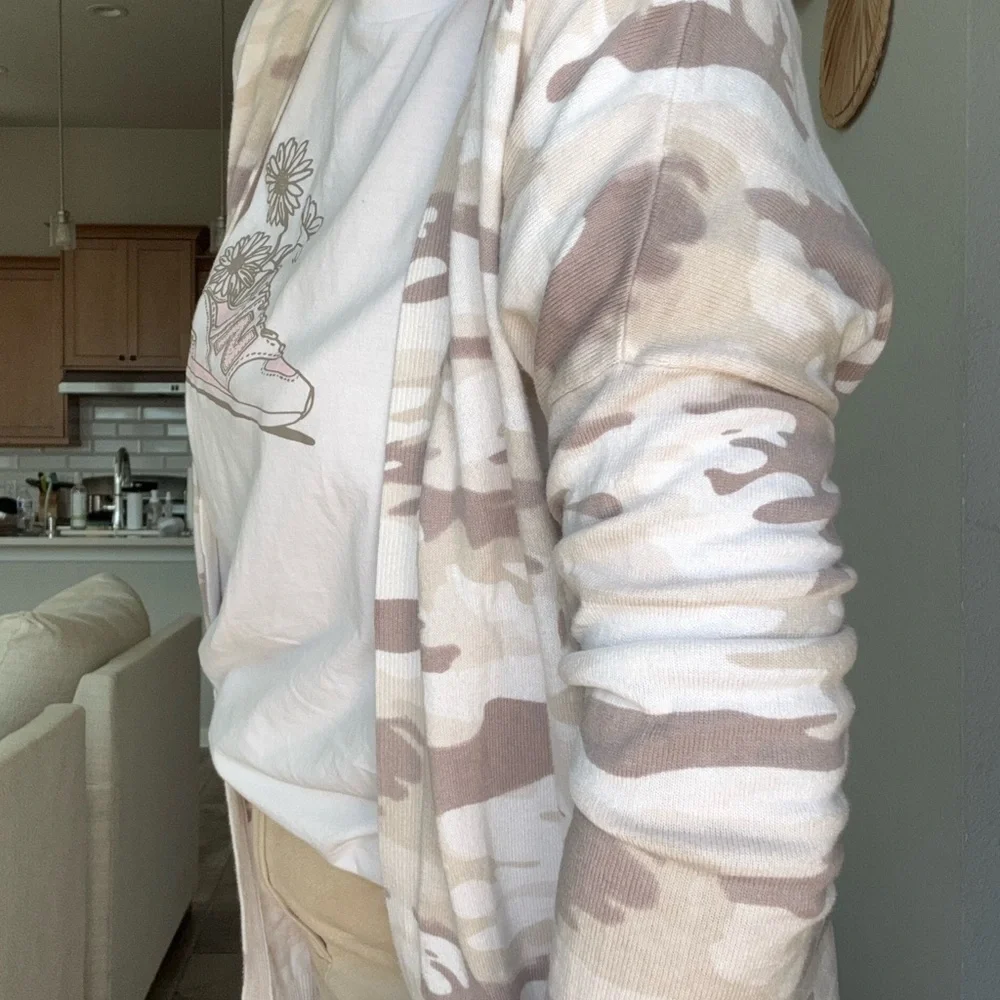 Sanctuary Lenox Long Camo-Print Cardigan Size XS - Picture 3 of 8